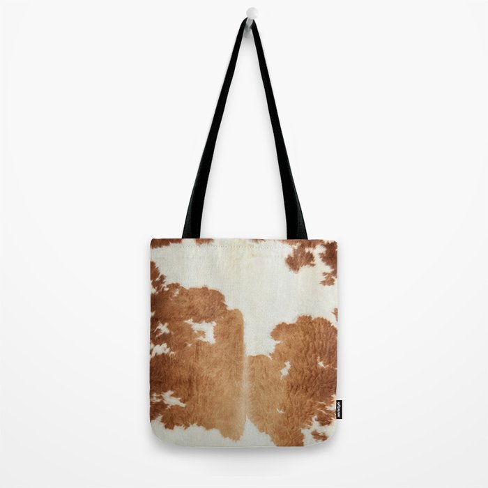 Rustic Farm Cowhide Print Tote Bag Gallery Image 2