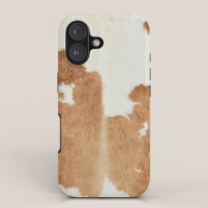 Rustic Farm Cowhide Print iPhone Case Gallery Image 1
