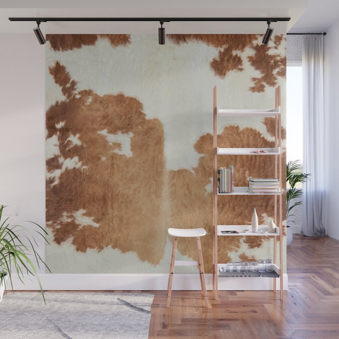 Rustic Farm Cowhide Print Wall Mural Gallery Image 1