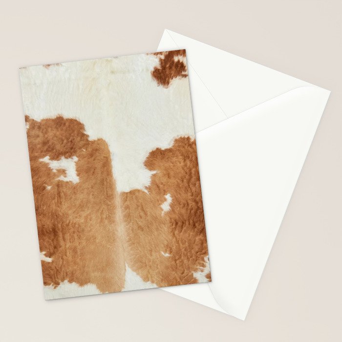 Rustic Farm Cowhide Print Stationery Card Gallery Image 2