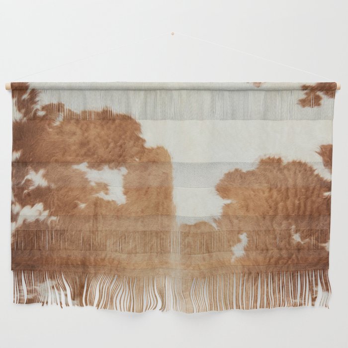 Rustic Farm Cowhide Print Wall Hanging