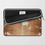 Rustic Farm Cowhide Print Laptop Sleeve Gallery Image 2