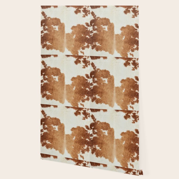 Rustic Farm Cowhide Print Wallpaper Gallery Image 2