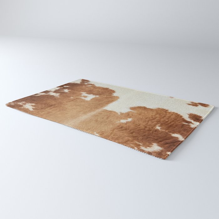 Rustic Farm Cowhide Print Rug Gallery Image 3