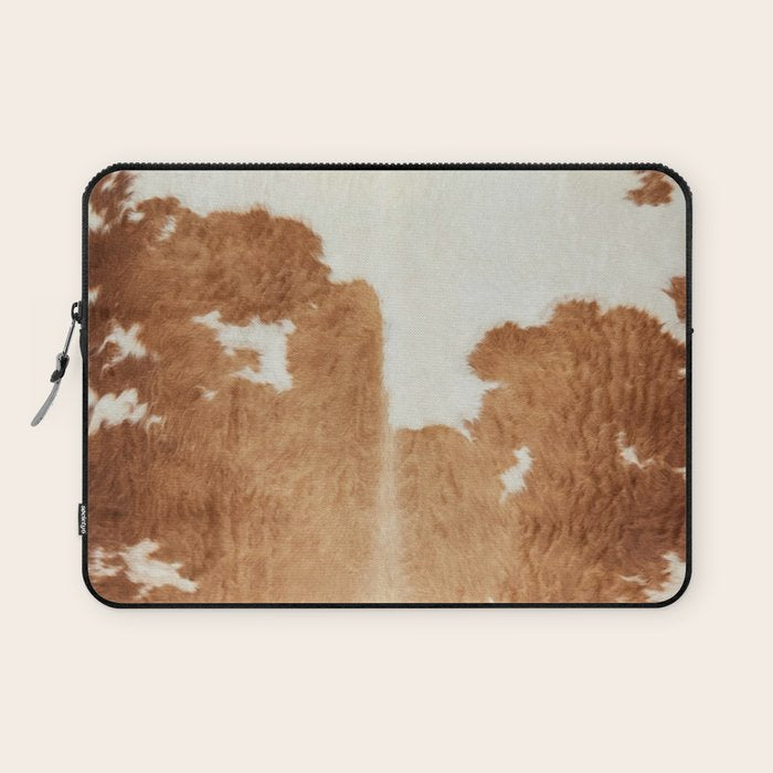 Rustic Farm Cowhide Print Laptop Sleeve