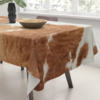 Rustic Farm Cowhide Print Tablecloth Gallery Image 3