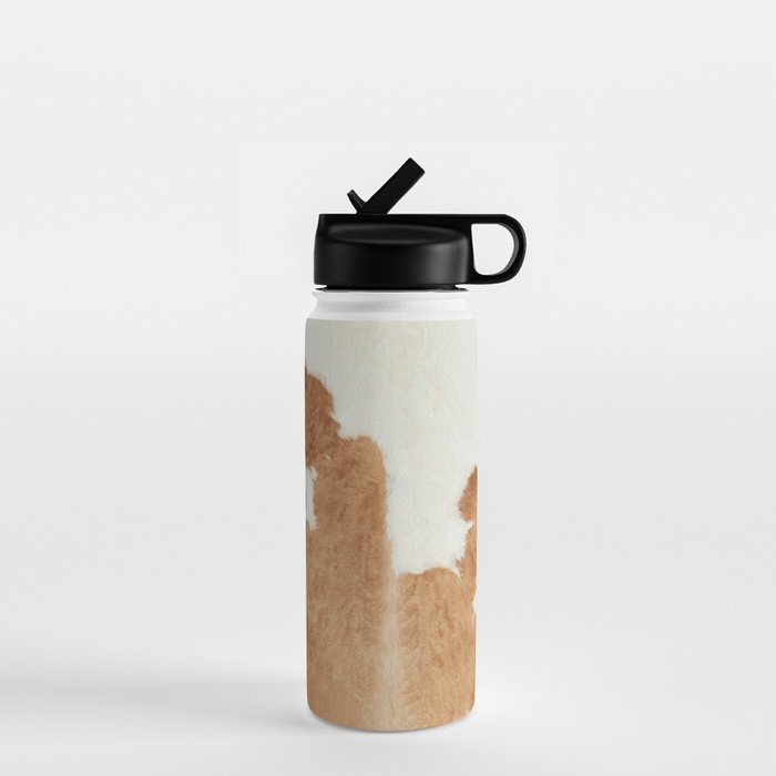 Rustic Farm Cowhide Print Water Bottle Gallery Image 1