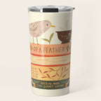 Bird's Book Stack Travel Mug Gallery Image 1