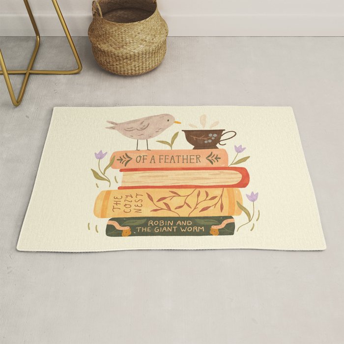 Bird's Book Stack Rug Gallery Image 1