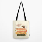 Bird's Book Stack Tote Bag Gallery Image 2