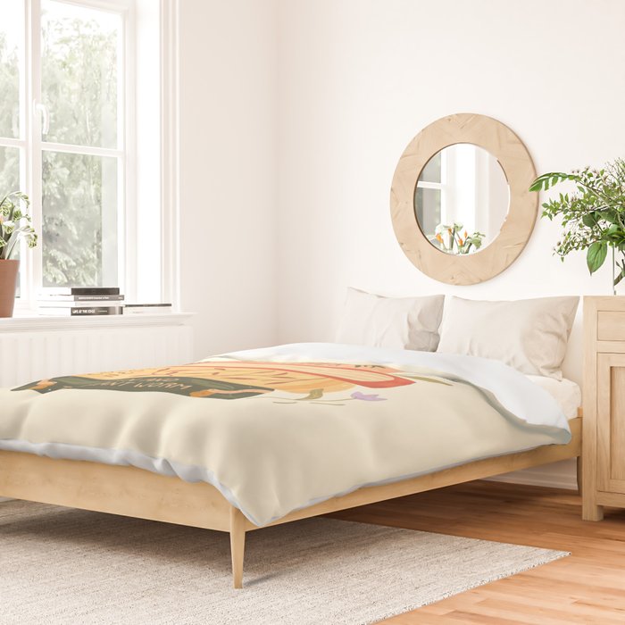 Bird's Book Stack Duvet Cover Gallery Image 2