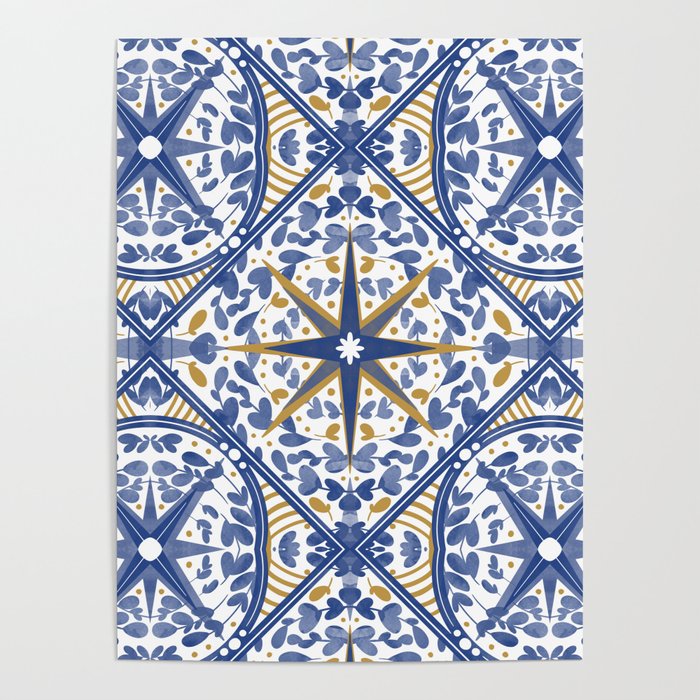 Intricate nature circular tiles B24 Poster Gallery Image 1