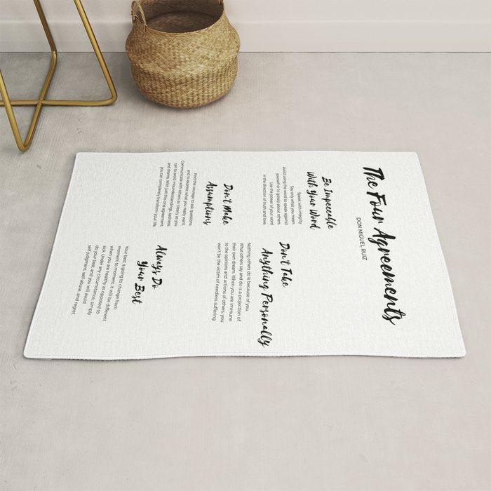 The Four Agreements Brush 2 Rug Gallery Image 1
