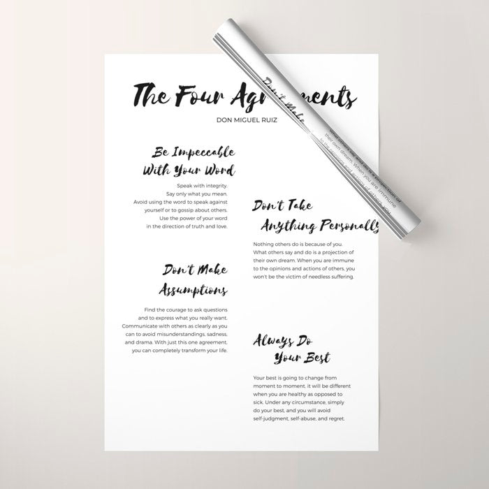 The Four Agreements Brush 2 Wrapping Paper Gallery Image 1