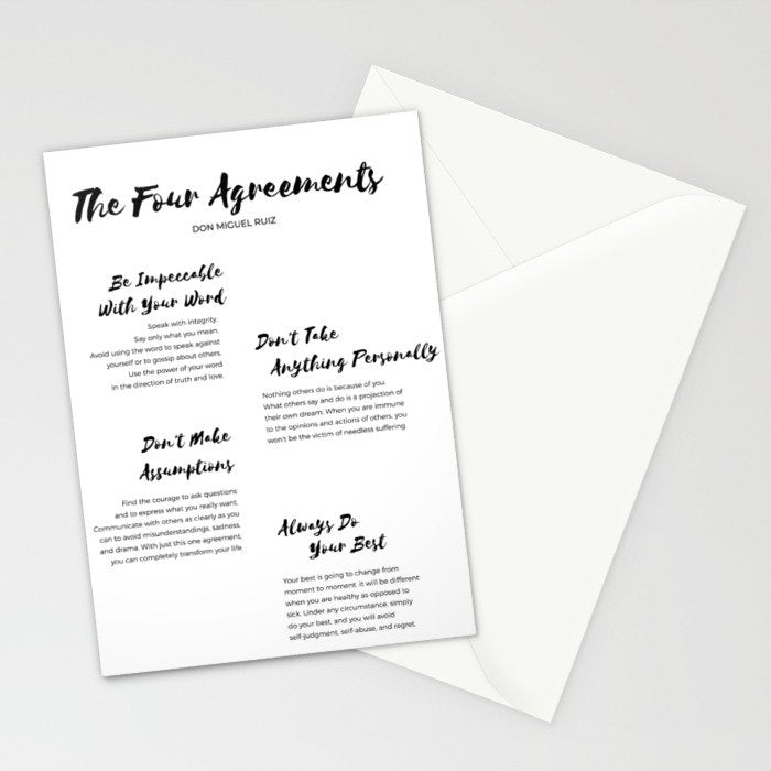 The Four Agreements Brush 2 Stationery Card Gallery Image 2