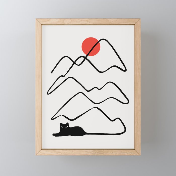 Cat Landscape 68 Mini Art Print Gallery Image 1