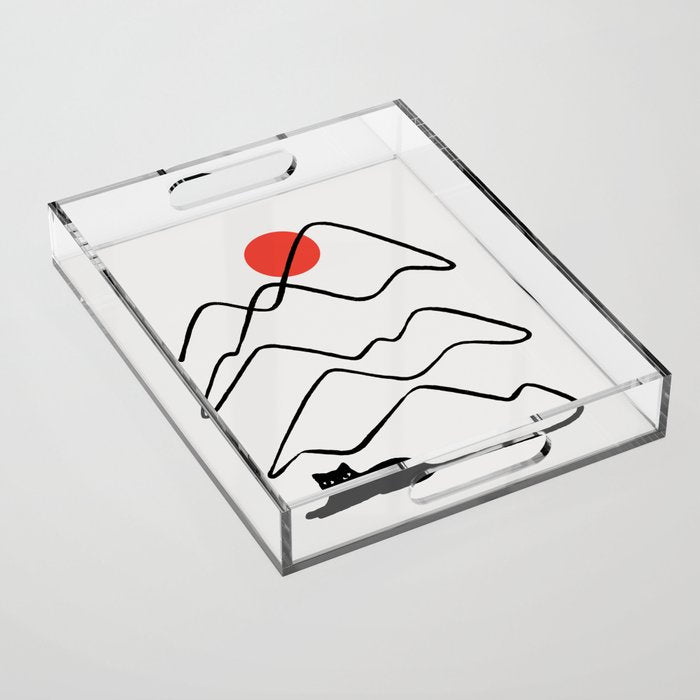 Cat Landscape 68 Acrylic Tray Gallery Image 1