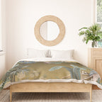 Chinoiserie Oriental Golden Peacock Fresco Art Duvet Cover Gallery Image 3