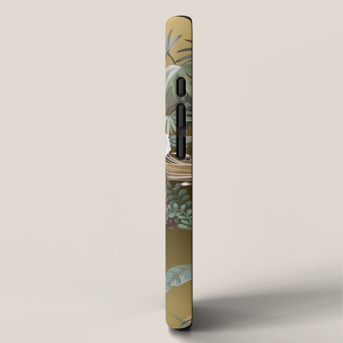 Chinoiserie Oriental Golden Peacock Fresco Art iPhone Case Gallery Image 2
