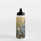 Chinoiserie Oriental Golden Peacock Fresco Art Water Bottle Gallery Image 3