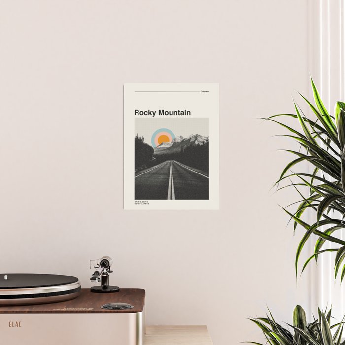 Rocky Mountain National Park Retro Print Poster Gallery Image 2