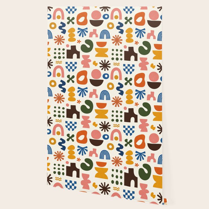 Playful Modernist Mosaic Wallpaper Gallery Image 2
