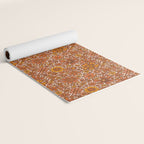 Groovy Sunflower Print in Cream Yoga Mat Gallery Image 2
