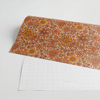 Groovy Sunflower Print in Cream Wrapping Paper Gallery Image 2