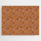 Groovy Sunflower Print in Cream Jigsaw Puzzle Gallery Image 1