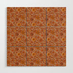 Groovy Sunflower Print in Cream Wood Wall Art Gallery Image 1