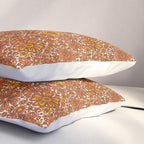 Groovy Sunflower Print in Cream Pillow Sham Gallery Image 3