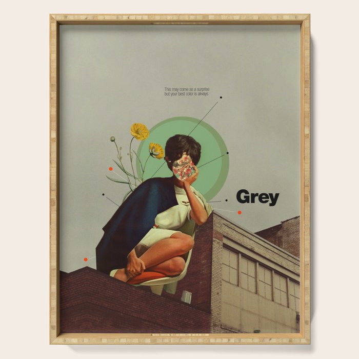 Grey Serving Tray Gallery Image 1