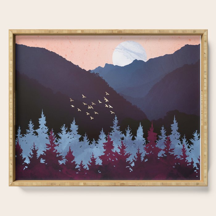Mulberry Dusk Serving Tray Gallery Image 1