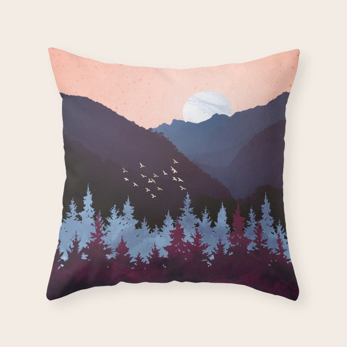 Mulberry Dusk Throw Pillow Gallery Image 6