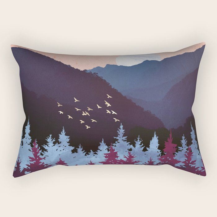 Mulberry Dusk Rectangular Pillow Gallery Image 1