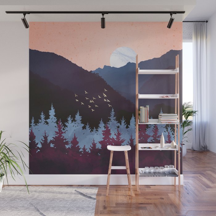 Mulberry Dusk Wall Mural Gallery Image 1