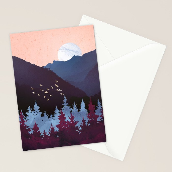 Mulberry Dusk Stationery Card Gallery Image 2
