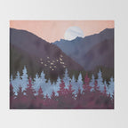 Mulberry Dusk Throw Blanket Gallery Image 2