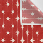 Midcentury Stars and Dots Red and Cream Pattern Wall Tapestry Gallery Image 3