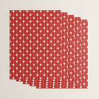 Midcentury Stars and Dots Red and Cream Pattern Wrapping Paper Gallery Image 3