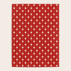 Midcentury Stars and Dots Red and Cream Pattern Poster Gallery Image 4