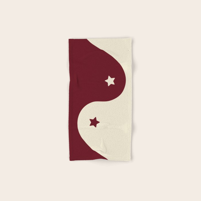 Smoke Cherry Yin Yang Stars Bath Towel Gallery Image 1