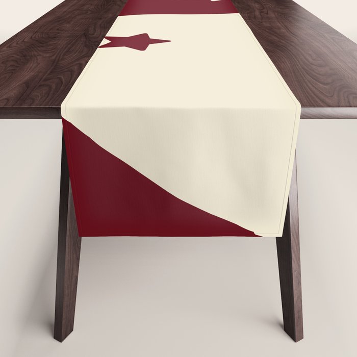 Smoke Cherry Yin Yang Stars Table Runner Gallery Image 1