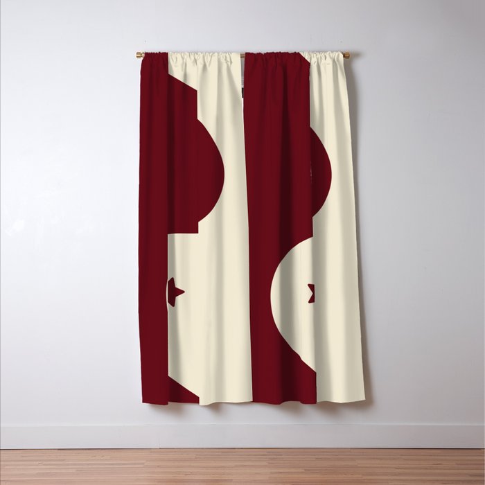 Smoke Cherry Yin Yang Stars Window Curtain Gallery Image 3