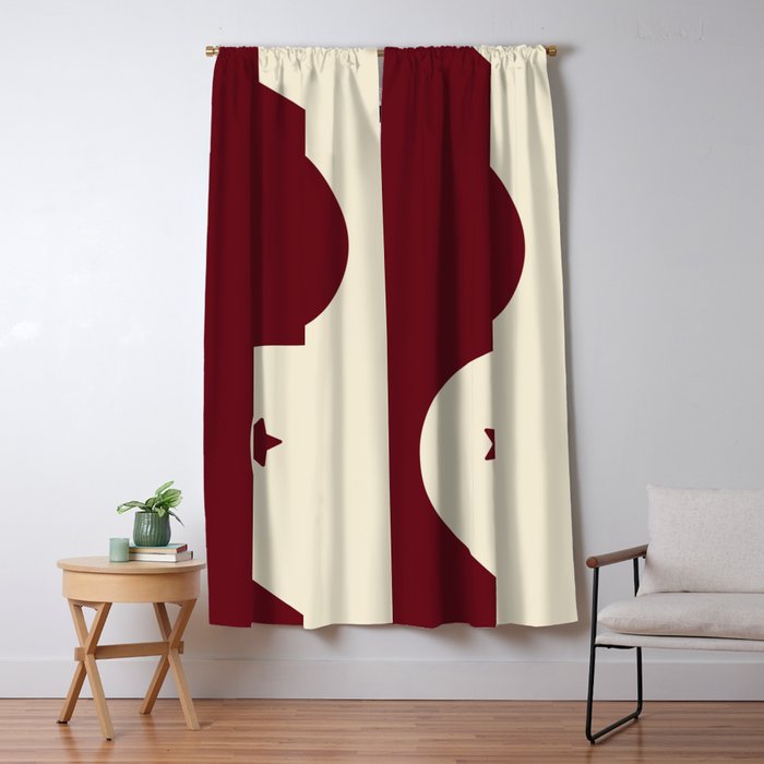 Smoke Cherry Yin Yang Stars Window Curtain Gallery Image 1