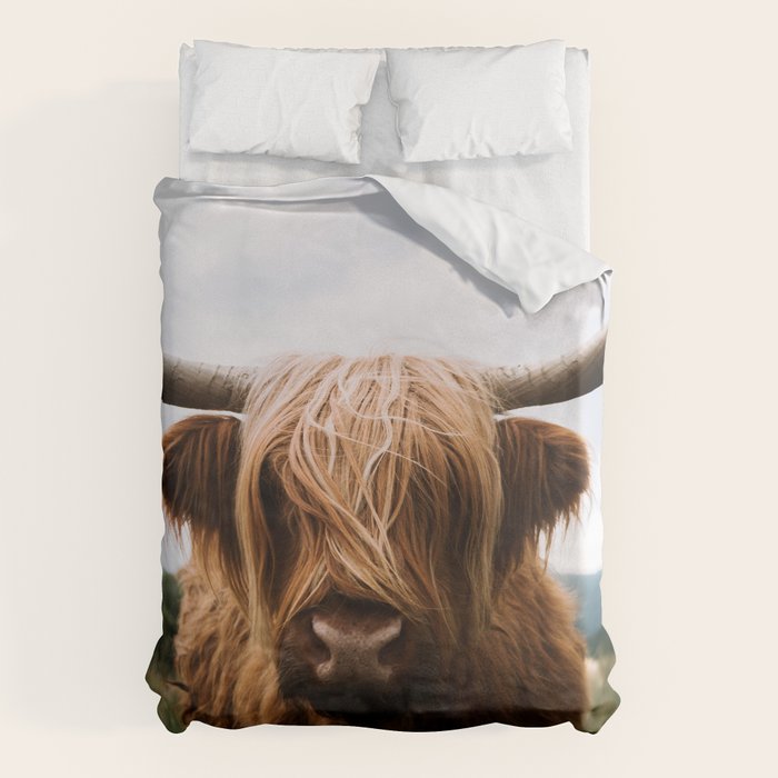Scottish Highland Cattle Portrait Duvet Cover Gallery Image 6
