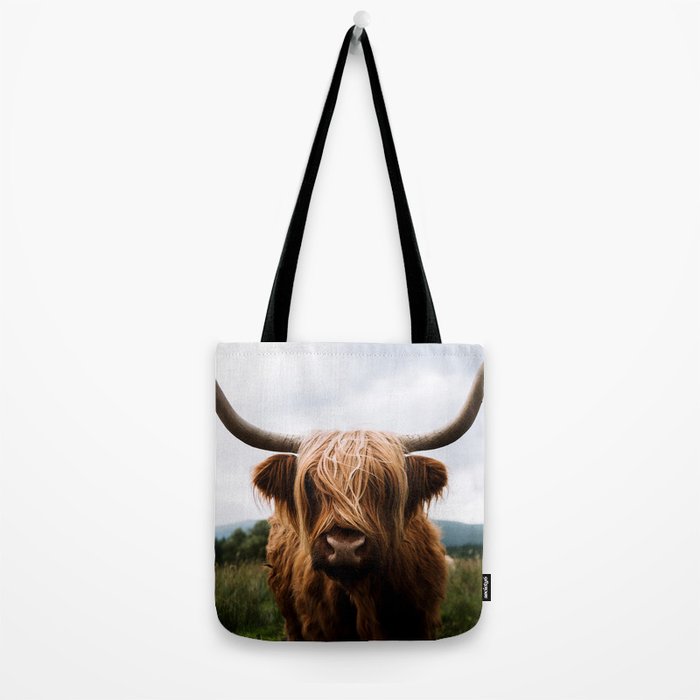 Scottish Highland Cattle Portrait Tote Bag Gallery Image 2