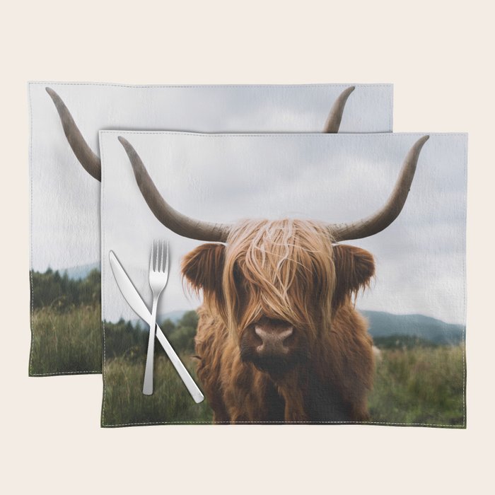 Scottish Highland Cattle Portrait Placemat Gallery Image 1
