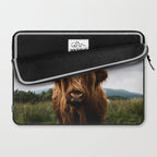 Scottish Highland Cattle Portrait Laptop Sleeve Gallery Image 2