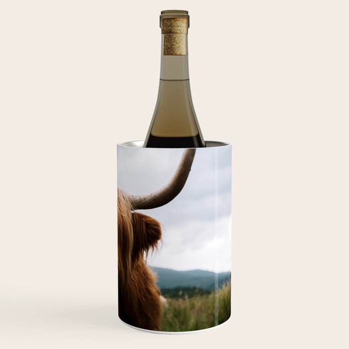 Scottish Highland Cattle Portrait Wine Chiller Gallery Image 3